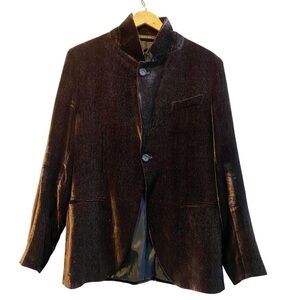 ARMANI COLLEZIONI Velvet Corduroy Dinner Jacket Brown
